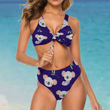 Amazon.com: Cute Kola Animal Pattern Women's Bikini Sets Two Piece  Swimsuits Bikini Tops with High Waist Bottoms Bathing Suits for Women :  ביגוד, נעליים ותכשיטים