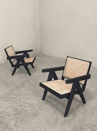 pierre jeanneret easy armchair in black for sale at phantom hands modern lounge chair design mid century modern lounge chairs french dining chairs