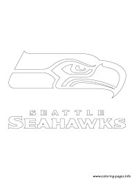 Free educational coloring pages and activities for kids. Seattle Seahawks Logo Football Sport Coloring Pages Printable