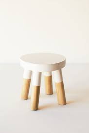 New 4 Legged Dipped Leg Wooden Stools Farmhouse Step Stool White Wood 2 Options Wooden Stools Step Stool White Wood