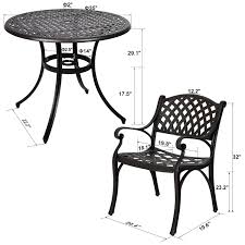 Enjoy free shipping on most stuff, even big stuff. Nuu Garden Outdoor Patio Furniture 3 Piece Powder Coated Aluminum Dining Set With 36 Round Table And 2 Arm Chairs Antique Bronze Patio Furniture Sets Patio Lawn Garden Prb Org Af