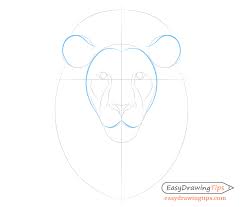 How To Draw Lion Face Head Step By Step Easydrawingtips Lion Face Lion Drawing Lion Drawing Simple