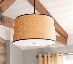 These tabletop styles rest on desks, accent tables, bedside tables, buffets or sideboards. Khaki Navy Drum Flush Mount Light Pottery Barn Kids