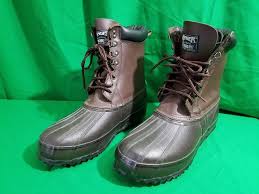 Ranger Thermolite Leather Rubber Boots Steel Shank Size 12 Brown Ranger Rainboots Boots Rubber Boots Leather
