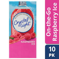Crystal Light Raspberry Ice On The Go Powdered Drink Mix 10 Ct 0 06 Oz Packets Walmart Com Walmart Com