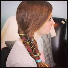 A wide variety of hair braiding thread options are available to you, such as yarn type, technics, and type. Yarn Extension Fishtail Braid Temporary Color Highlights Cute Girls Hairstyles