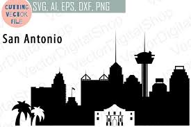 Colours may vary on different computer screens and printers. San Antonio Vector Texas Skyline Usa City Svg Jpg Png Dwg Cdr Eps Ai 43736 Illustrations Design Bundles