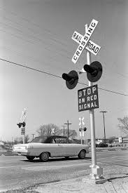 Black And White Rail Road Sign Pin On Trains