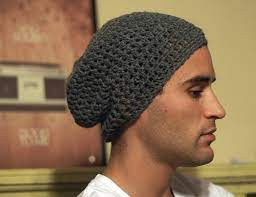 Pattern Only Simple Men S Slouchy Beanie Crochet Etsy Slouchy Beanie Crochet Pattern Free Crochet Slouchy Hat Mens Crochet Beanie