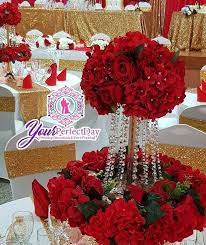 Red and gold is a classical color scheme for any event, and choosing it for your wedding is a great idea to get timeless decor. Red White Gold Wedding Reception Decor Your Perfect Day Facebook