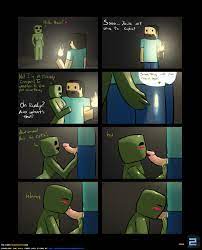 character comic commission creeper minecraft minecraft (series)  minecraft xxx psyk323 steve (minecraft) tagme text 