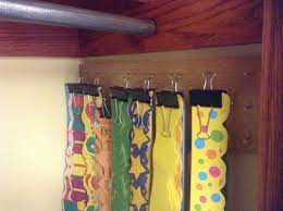 Easy Way To Organize Bulletin Board Borders Without Taking Up A Whole Drawer Put Nails In A Middle School Resources Classroom Borders Classroom Organization
