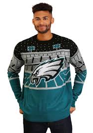 Philadelphia Eagles Mens Light Up Bluetooth Ugly Christmas Sweater