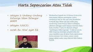 Enakmen undang²keluarga islam selangor bil. Harta Sepencarian Youtube