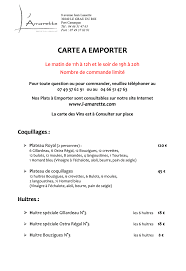 Voici La Carte Des Plats A Emporter Pour L Amarette Port Camargue Facebook