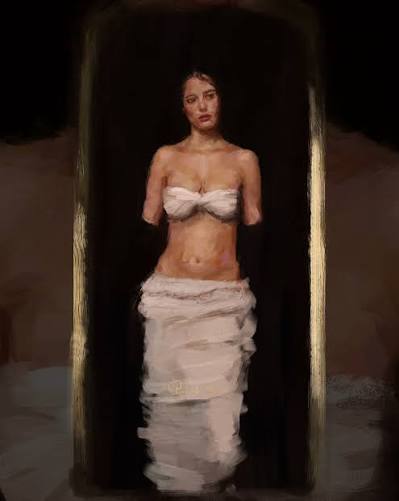 A portrait sketch of Eva Green as Isabelle in “The Dreamers” that i believe  is one of the most genius interpretations of “Aphrodite de Milos”.  (Αφροδίτη της Μήλου) sculpture done by Alexandros
