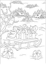 Snowy Winter Christmas Scene Coloring Page Christmas Coloring Pages Coloring Pages Christmas Coloring Books