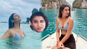 Priya Prakash Varrier Bikini Video: Wink girl Priya Prakash Varriers  blue bikini look from her Thailand vacation goes viral