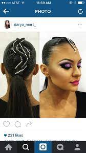 Nice Low Ponytail For Latin Dance Competition Hair Dance Hairstyles Vintage Wedding Hair