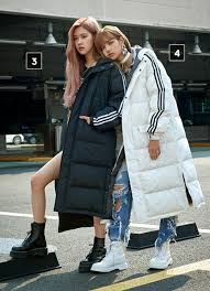 Blackpink Looks Stylish Wearing Adidas Long Padded Coats Blackpink Fashion Blackpink Blackpink Lisa