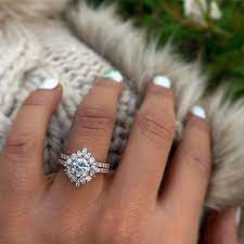 2 5 Ct Heart Custom Ring Moissanite Diamond Ring 14kt White Gold Custom Diamond Unique Engagement Rings Halo Wedding Rings Unique Wedding Rings Engagement