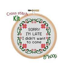 Do you need more magic and sparkle in your life? Sorry I M Late I Didn T Want To Come Sarcastic Quote Etsy In 2021 Geeky Cross Stitch Patterns Funny Cross Stitch Patterns Naughty Cross Stitch