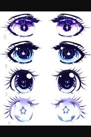 Set of anime, manga kawaii eyes, with different expressions. Anime Kawaii Eyes Discovered By On We Heart It