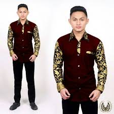 .batik kerja pria 2018, model baju batik modern untuk kerja pria, baju batik kerja modern cowok, baju batik pria kombinasi kain polos untuk kerja, baju *jangan menggunakan pemutih untuk mencuci batik. Baju Koko Kombinasi Batik Lengan Panjang Model Sopalan Atasan Muslim Pria Terpopuler Shopee Indonesia