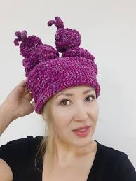 Crochet Purple Hat for Adults