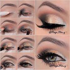14 Stylish Shimmer Eye Makeup Ideas For New Year S Eve Pretty Designs Shimmer Eye Makeup Gold Eye Makeup Purple Eye Makeup Tutorial