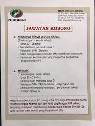 Check spelling or type a new query. Jawatan Kosong Di Perodua Pekan Perodua Pekan Pahang Facebook