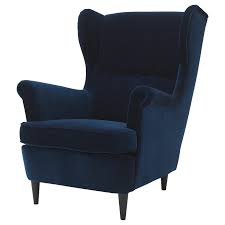 Strandmon Wing Chair Djuparp Dark Green Blue Ikea In 2020 Wing Chair Fabric Armchairs Armchair