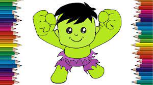 Draw a small circular shape at the tip of the thumb to form the fingernail. How To Draw Baby Hulk Cute And Easy Step By Step