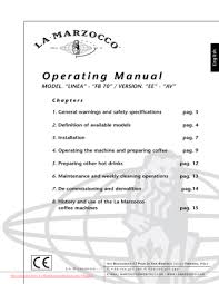 Boiler 200.5 f this parameter is set at the factory at a preset nominal temperature� the temperature of the. La Marzocco Linea Av User Guide Manual Pdf Manualzz