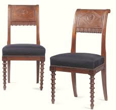 A Pair Of Mahogany Chairs After The Model By Henri Jacobdirectoire Circa 1790 Lot Chair Dream Furniture Antique Chairs