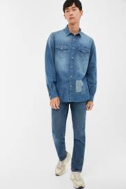 Denim Shirt Shirts Springfield Man Woman