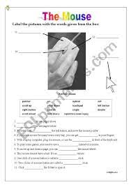 Read and download free pdf of cbse class 1 computer science mouse operations worksheet. Computer The Mouse Esl Worksheet By Chat