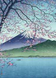 Japanese Art Woodblock Print Shin Hanga Mt Fuji From Kishio Kawase Hasui Hangaharbor Asian Japanese Art Japanese Painting Asian Art