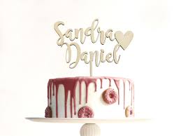 Cake Topper Aus Holz D5 Inliebe Papeterie Hochzeitstorte Hochzeitstorte Topper Tortendeko