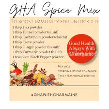 Thrusting the key into the ignition, you hurriedly start the car and look left and right for oncoming traffic. Good Health Always With Charmaine Unlock 2 0 We Need To Be Even More Careful So Here Is The New Gha Spice Mix To Further Boost Immunity Make It Consume It Share