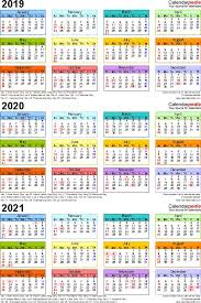 Template 3 Excel Template For Three Year Calendar 2019 2021 Portrait Orientation 1 Page In Col Editable Calendar Calendar Template Yearly Calendar Template