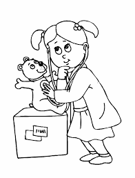 On each page are assorted items that kids will recognize that are typically a particular color. Kid Women Doctor Coloring Sheet Printable Doctor Day Coloring Doctor Coloring Pages Preschool Coloring Pages Coloring Pages