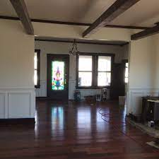 Measure from the center of your item to the parts of it that attach to the ceiling, then pick a spot on the beam and make marks around it representing those measurements. Suspended Ceiling Beams Craftsman Style Faux Wood Workshop