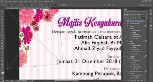 Pilih dari 1000s templat yang dibuat sesuai dengan apa jua keadaan dan ubah reka bentuk. Design Kad Jemputan Menggunakan Photoshop Atau Illustrator Grafik Malaysia For You