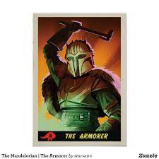 The Mandalorian The Armorer Poster Zazzle Com Mandalorian Cara Dune Star Wars Poster