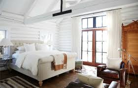 Painted Log Interiors Log Home Interiors Rustic Style Bedroom Log Home Interior