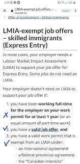 Ircc On Twitter 1 2 Hi Sorry For The Confusion You Can Get Points For An Lmia Exempt Job Offer If 1 Your Employer Is Specified On The Work Permit 2 You Have One