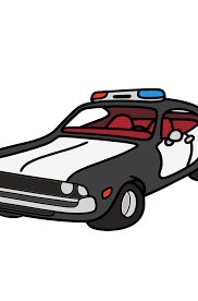 Free coloring pages online for kids, printable adults coloring pages, interactive coloring books for printing and cutting off Coloring Page A Police Car Download And Color Online Here