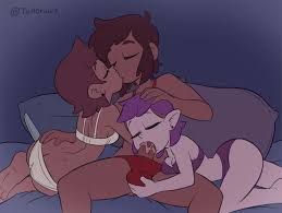 Lucias Sleepover with Luz and Amity - The Owl House Elf Porn Comics