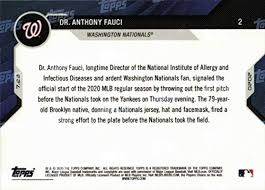 Meanwhile, vaccinations have already started in some countries as cases continue to rise. Amazon Com 2020 Topps Now 2 Dr Anthony Fauci Baseball Trading Card Throws Out First Pitch Limited Print Run Collectibles Fine Art